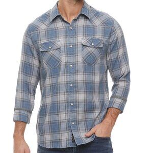 Flag & Anthem Navy/Slate Plaid Vintage Soft Shirt